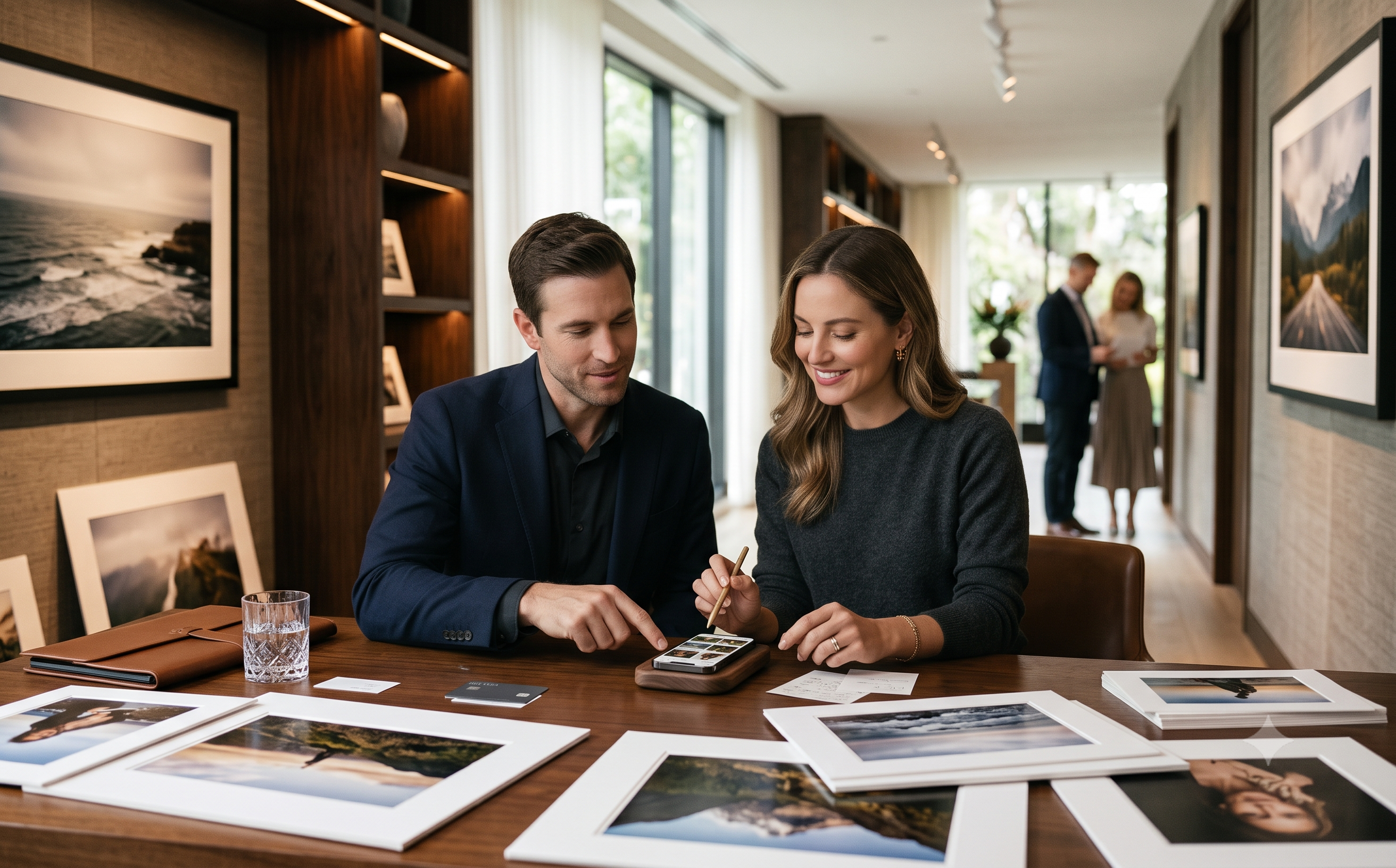 Client photo selection and purchase experience