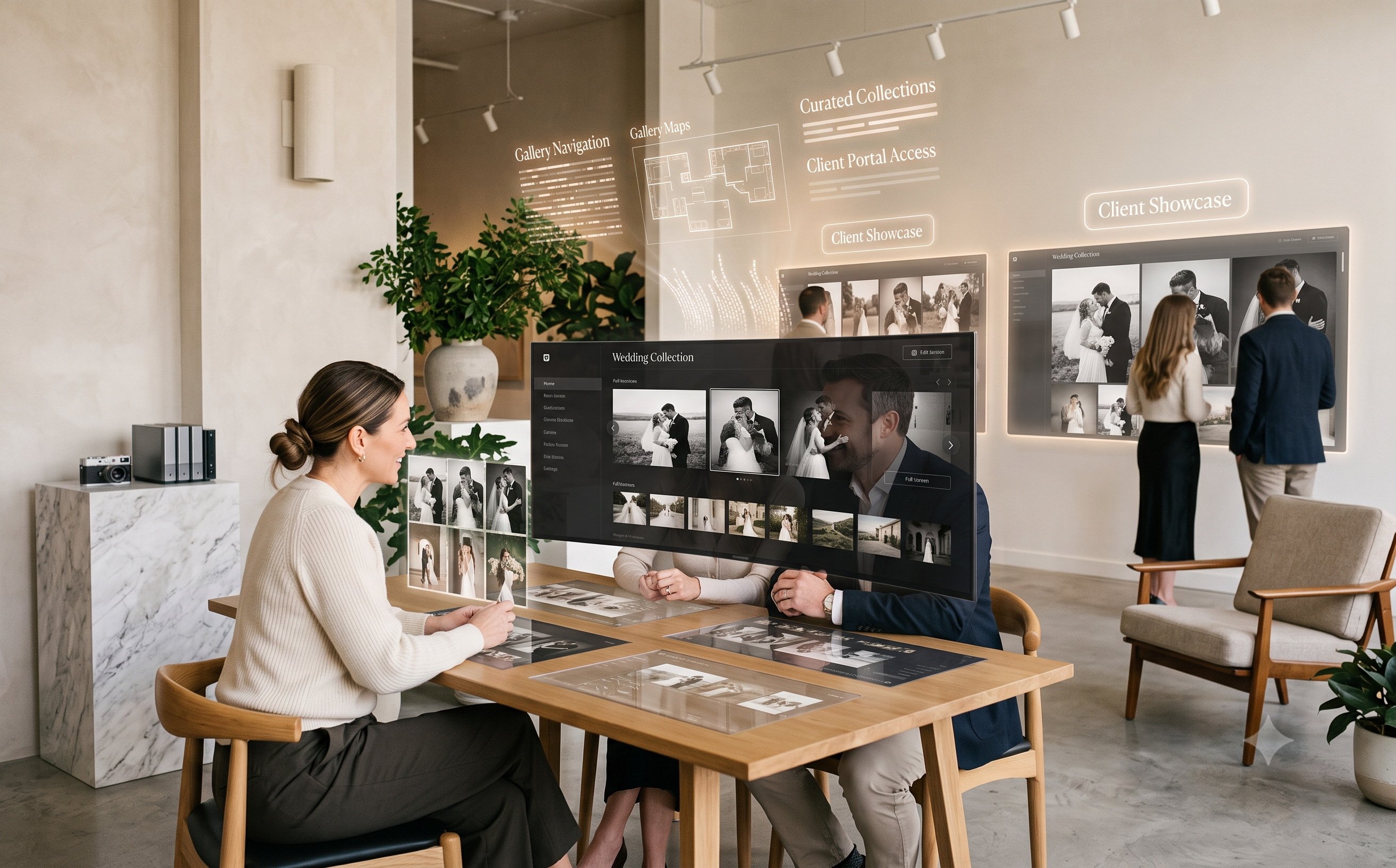 Photographer studio dashboard and gallery visibility management